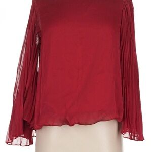Simply Liliana Red Sheer Blouse